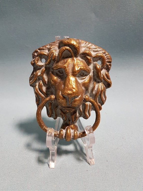 Vintage Brass Lion Head Door Knocker From Europe Heavy Patina Etsy image 0 - Vintage Brass Lion Head Door Knocker From Europe Heavy Patina Etsy