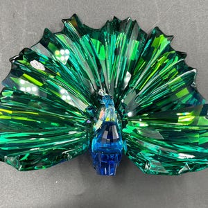 Swarovski Crystal Figurines Peacock - Etsy
