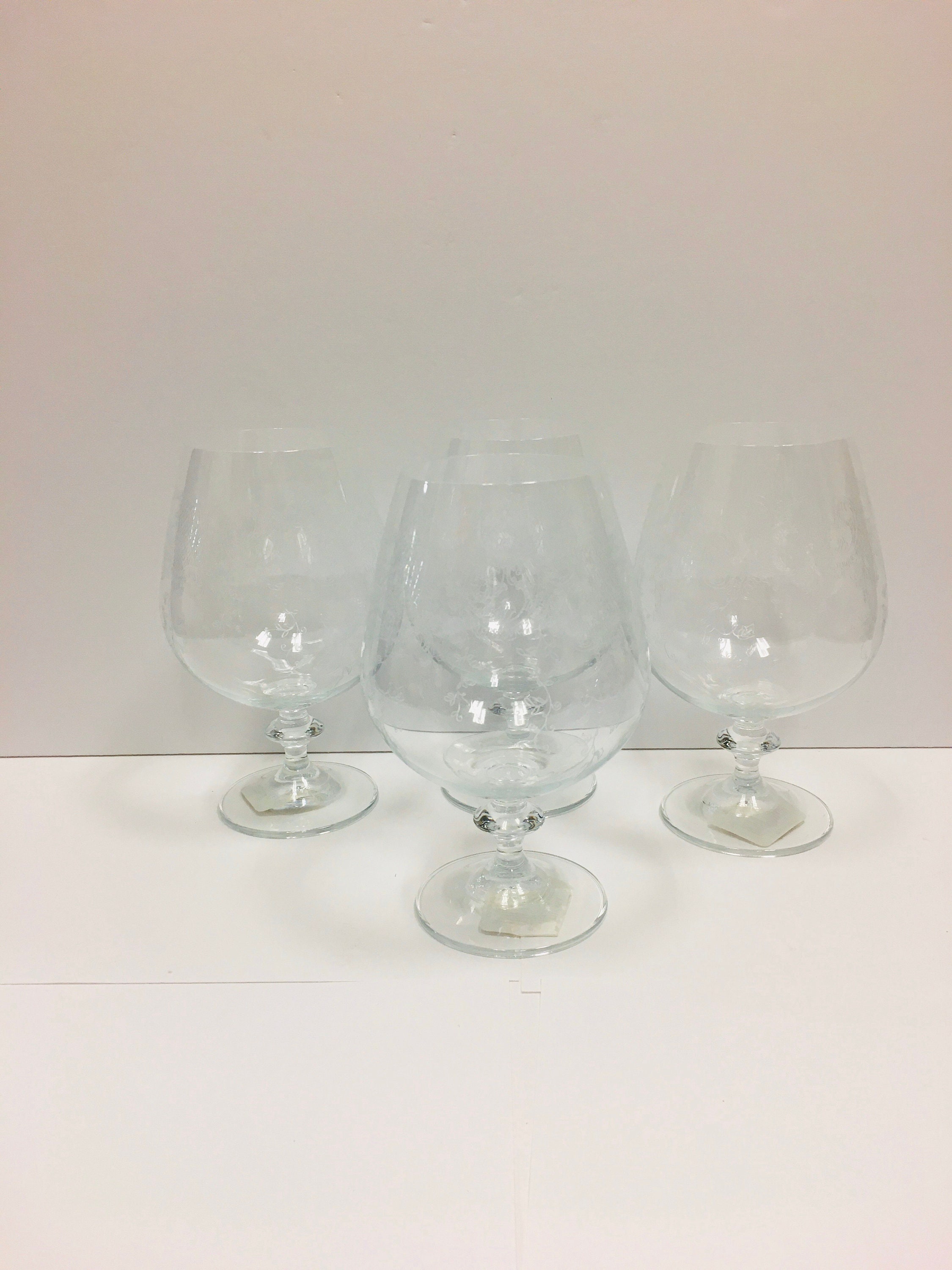 Set of Four Mikasa Victorian Lace Brandy Glasses Etsy