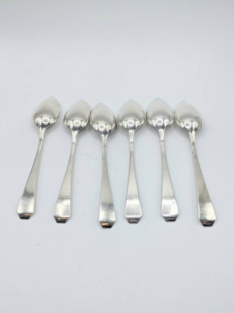 Set of 6 Whiting Sterling Silver Madame Jumel Pattern 1908 Citrus Spoons image 2