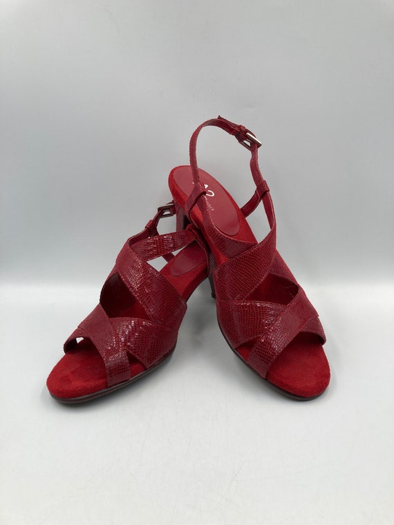 Like New A2 by AEROSOLES Red Sandals - Size 9