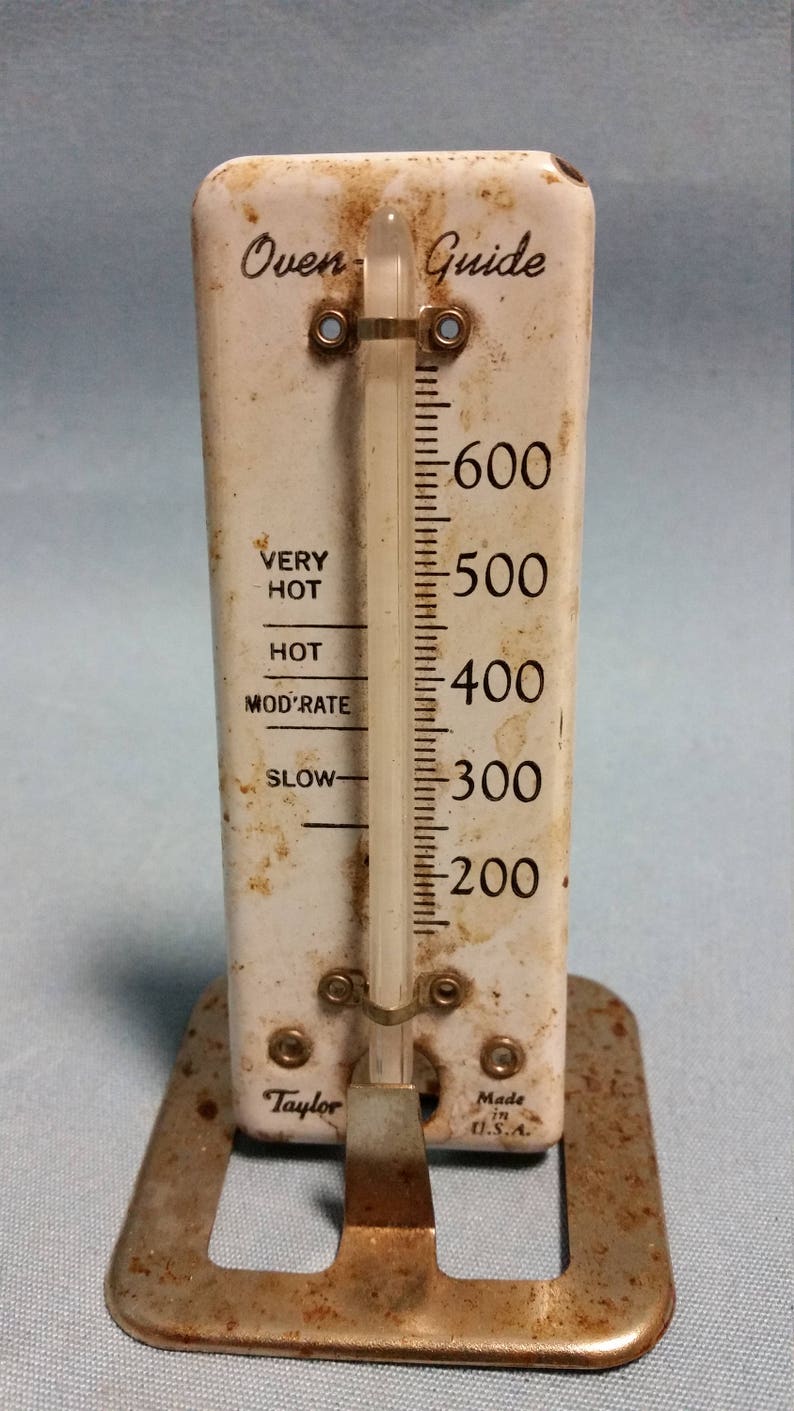Vintage Taylor Enamel Oven Thermometer Oven Guide with Etsy