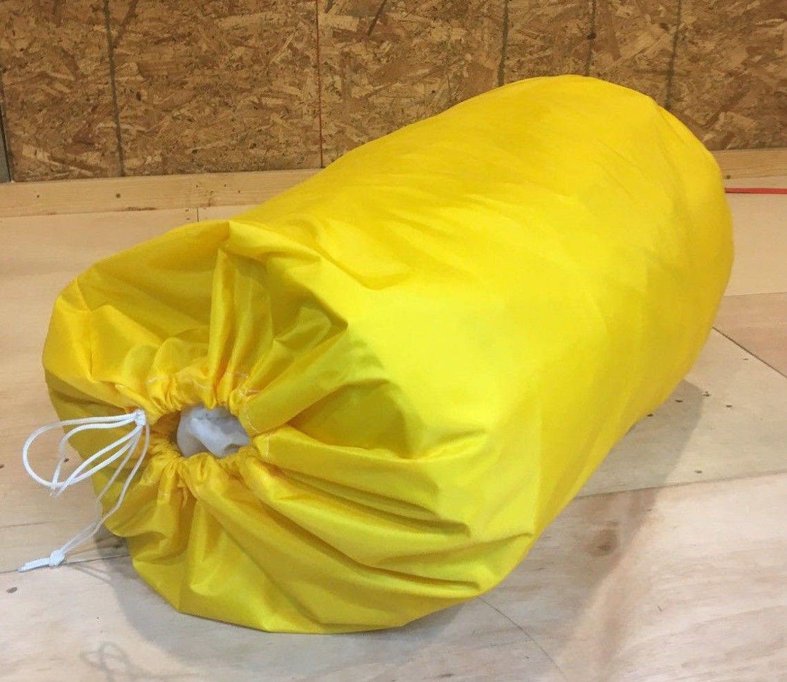 Yellow Sail Storage Bag 33 Tall x 16 Diameter, 400 Denier Oxford Cloth