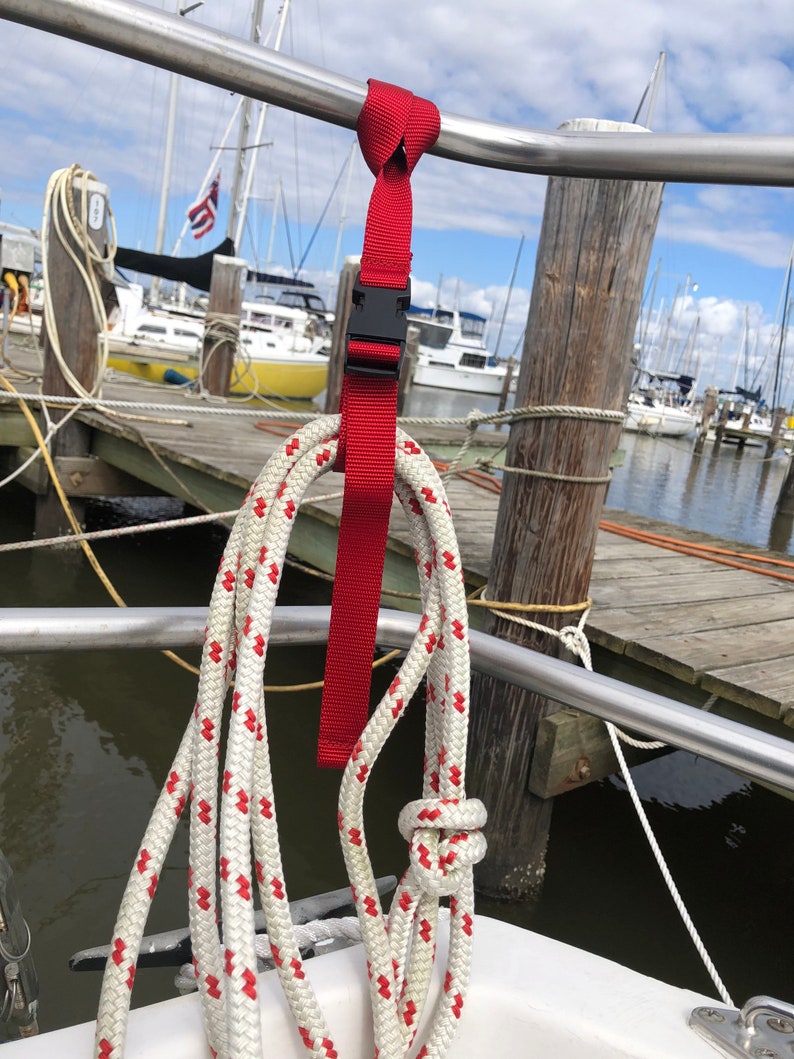 Set of 4 Line Hanger, Rope Hanger, Cord Hanger, Organzer, Dock Line, Mooring Line Strap Etsy