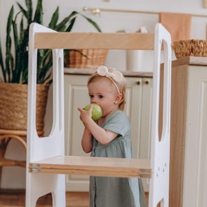 Montessori Learning Stool for Kids and Toddlers, Kitchen tower Observation tower Toddler step stool Adjustable tower, Toddler Step Stool