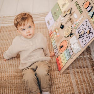 Busy Board 1 year old, Montessori Busy Board, Baby Busy Board, Busy Board, Toddler Busy Board, Toddler Activity Board, 1st Birthday Gift