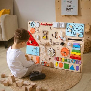 Busy Board Toddler, Activity Montessori Board, Best Gift for Toddler, Baby Busy Board, Busy Board 1 2 Year Old, Sensory Activity, Busy board