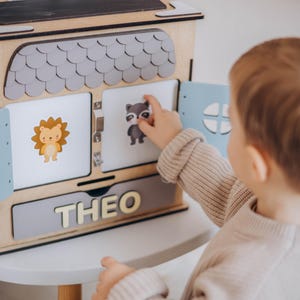 Jouets Montessori pour enfants, Occupé Cube, Fidget Toy, Jouets Montessori, Cadeau bébé personnalisé Occupé, Jouets sensoriels en bois