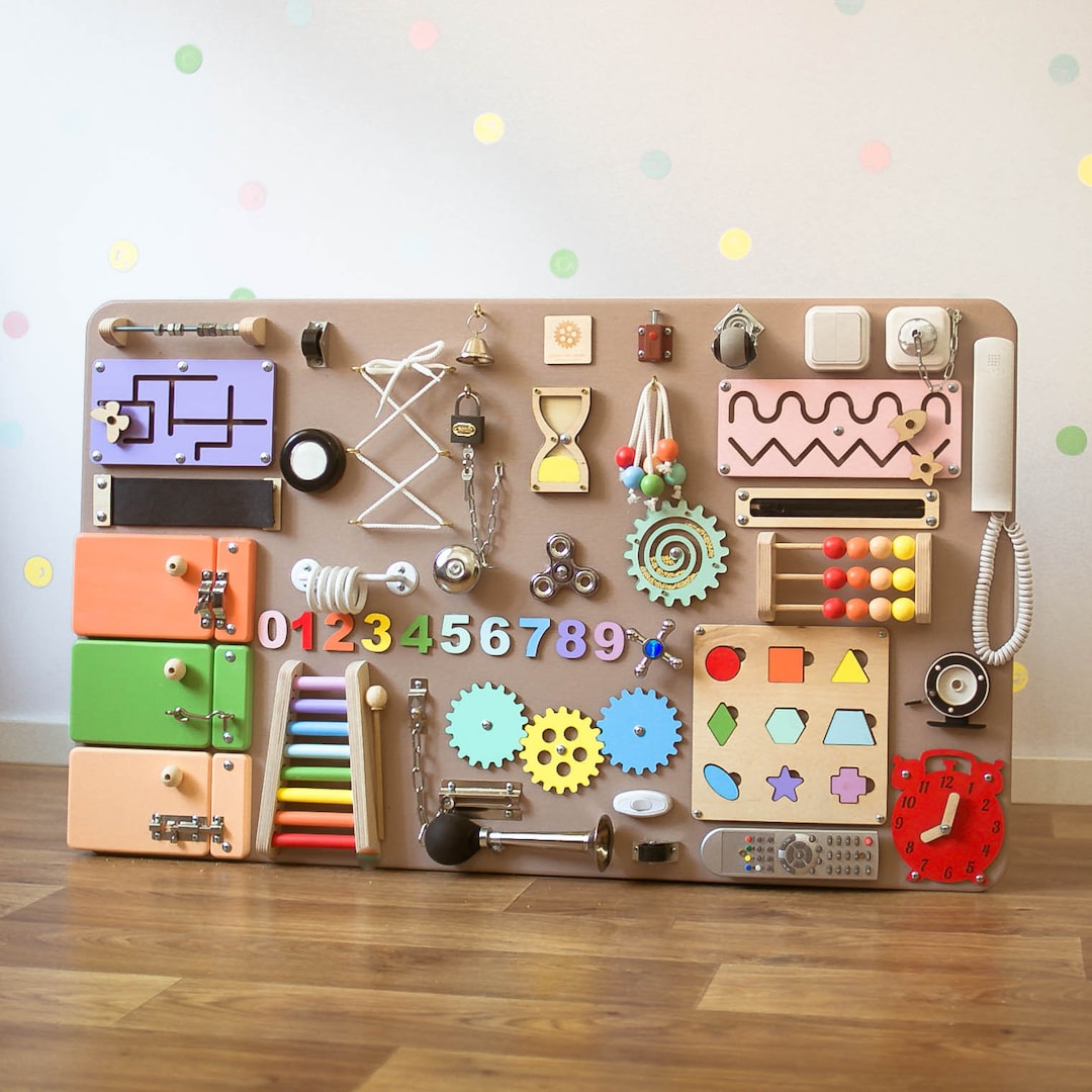 Montessori Busy Board Activity Board Toddler Best Busy - Etsy