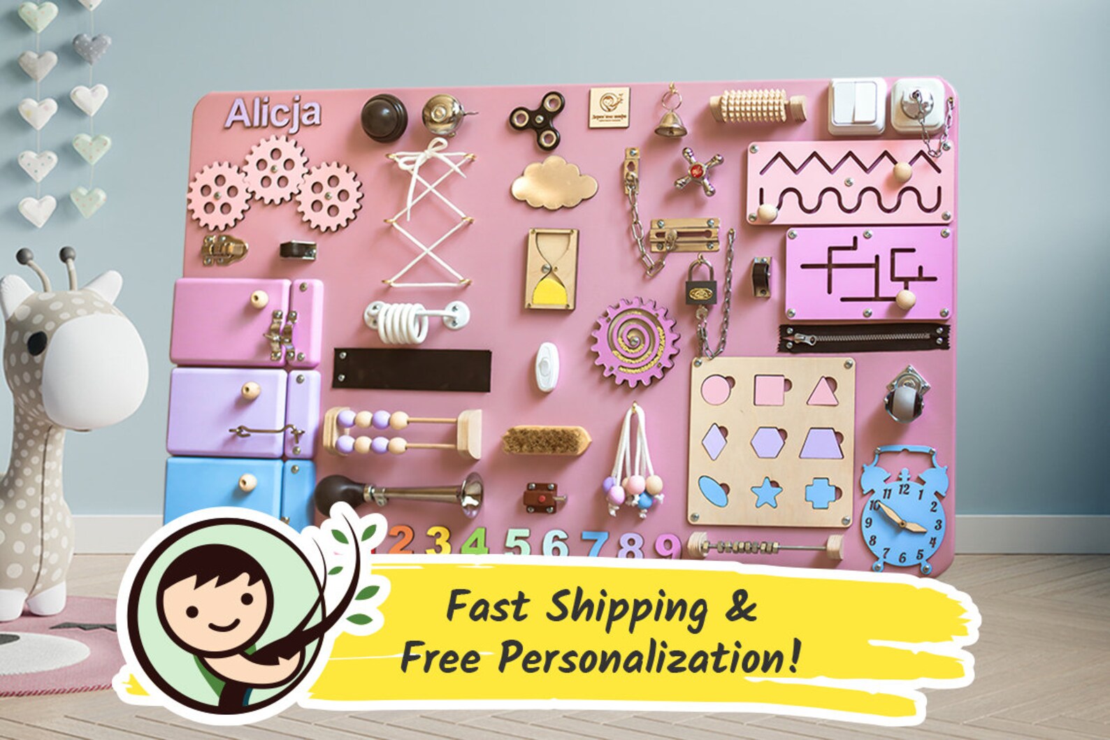 Busy Board For GirlSensory Board GameLatch BoardActivity Etsy