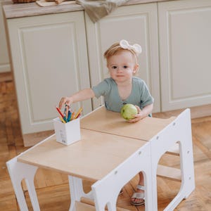 Montessori stool Montessori toddler kitchen learning toddler stool, Kitchen tower Kitchen safety tower Kids step stool Montessori furniture