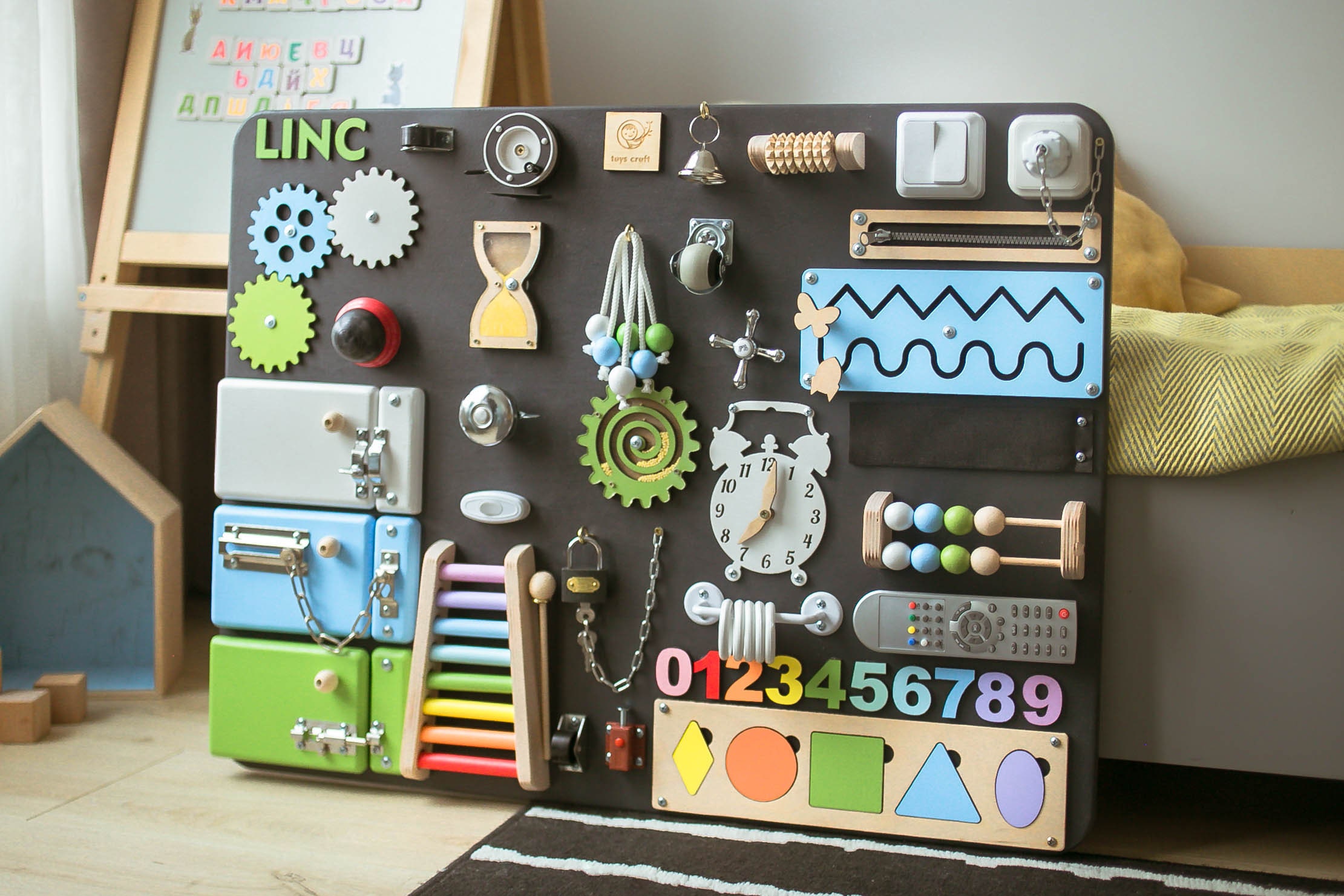 Busy board 1 year old Activity board for toddler Etsy