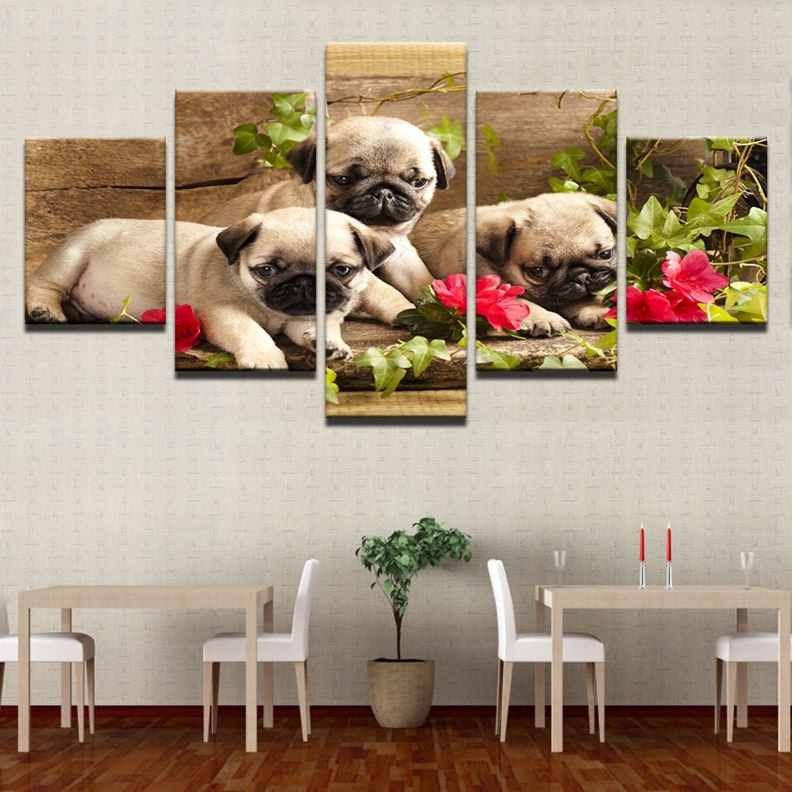 Dog Canvas Art Puppies Wall Art Dog Photography Animal Etsy