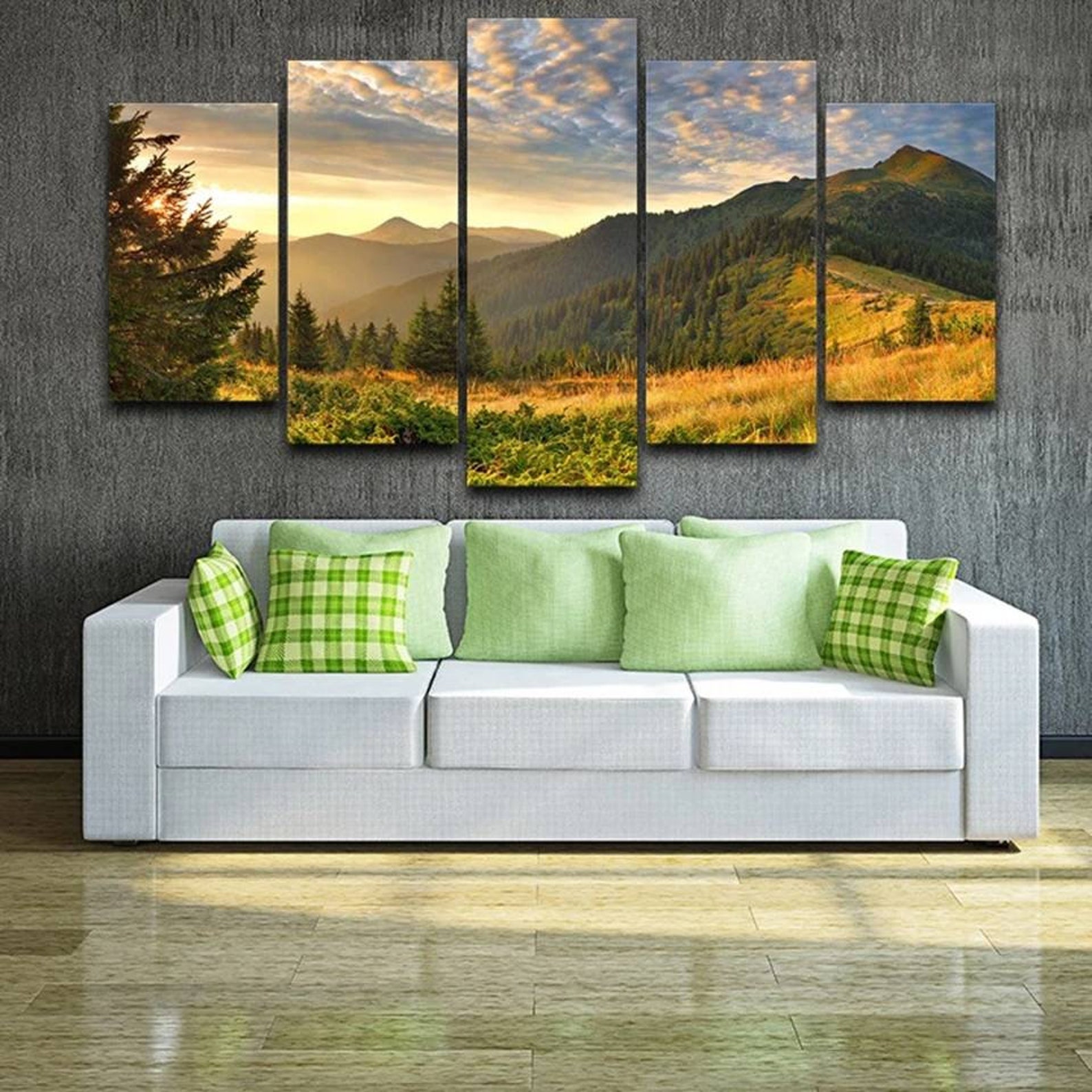 Large Landscape Wall Art Landscape Canvas Art Mountain Etsy