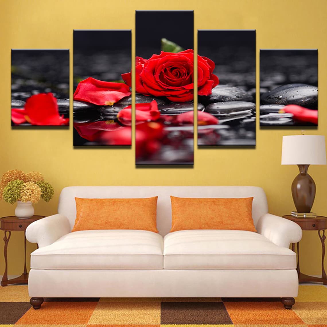 Roses Wall Art Rose Wall Decor Roses Canvas Art Red Roses Etsy