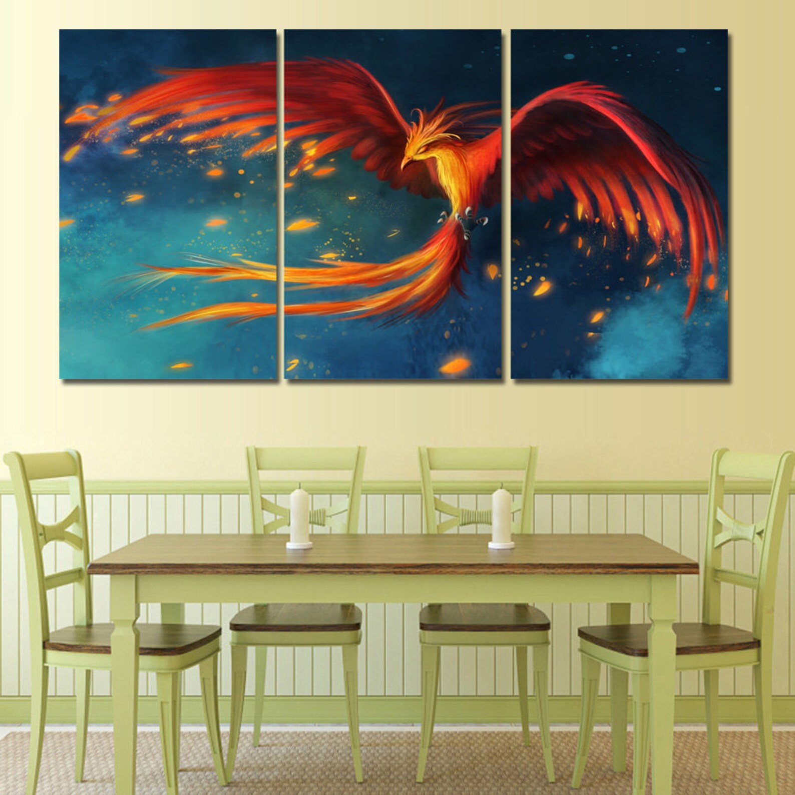 Phoenix Wall Art Phoenix Canvas Art Phoenix Large Canvas Etsy