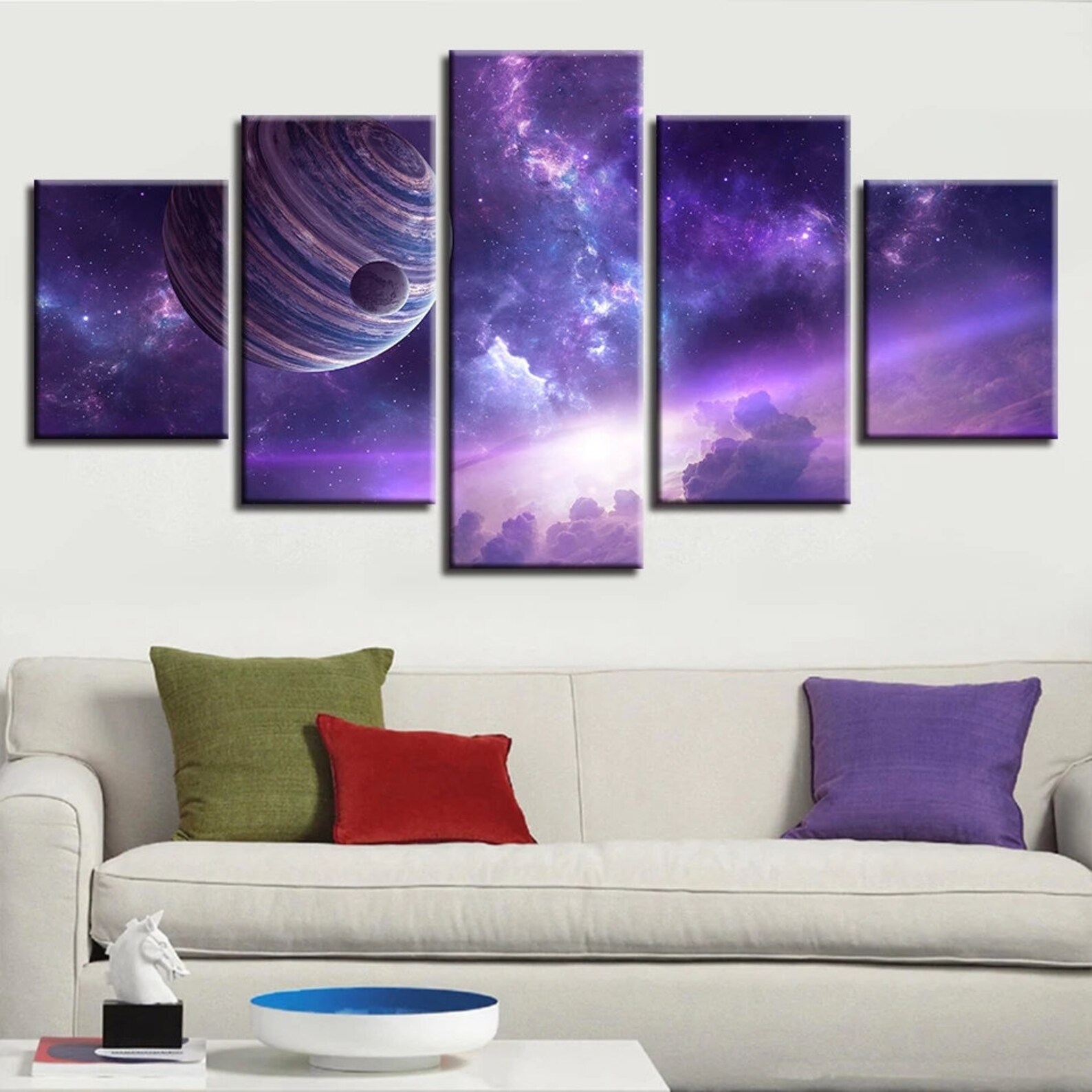 Space Wall Art Universe Canvas Art Galaxy Wall Decor Etsy