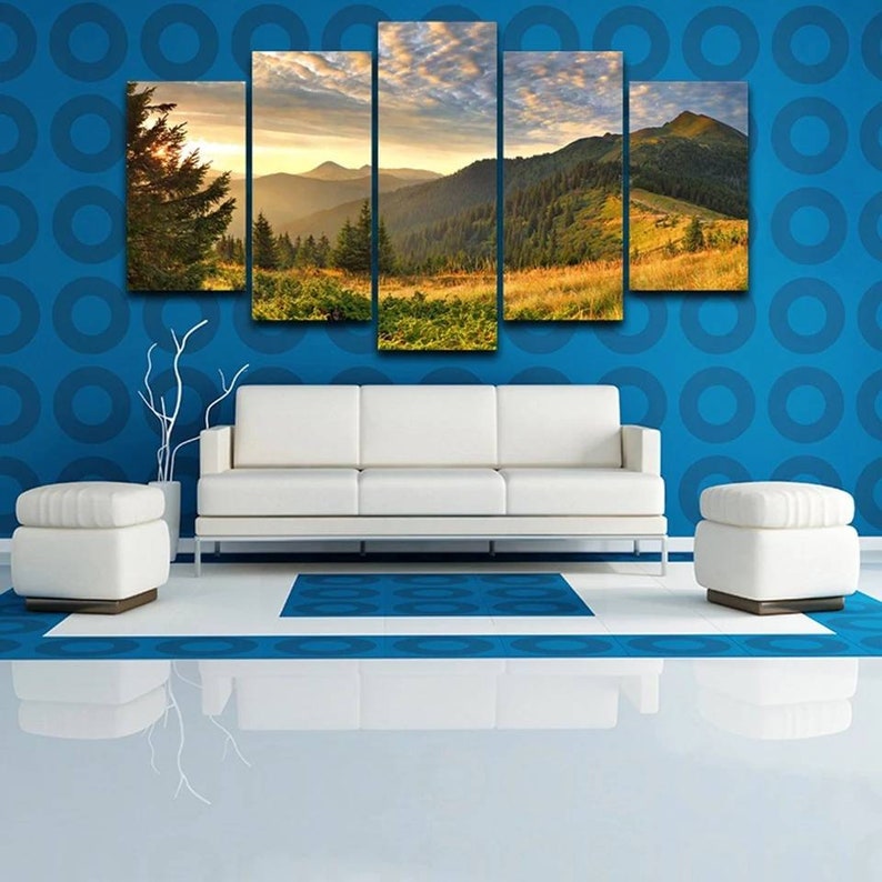 Large Landscape Wall Art Landscape Canvas Art Mountain Etsy