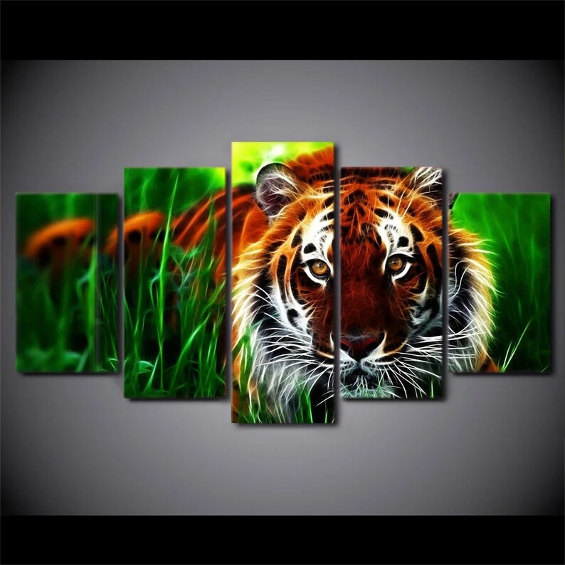 Tiger Wall Art Tiger Wall Decor Tiger Canvas Art Tiger Etsy