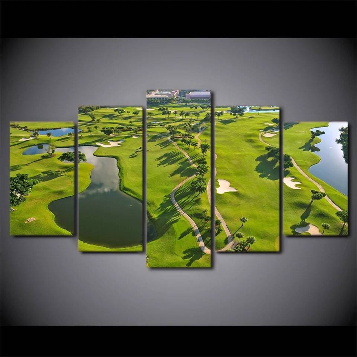 Golf Wall Artgolf Wall Decor Golf Canvas Print Golf Course Etsy