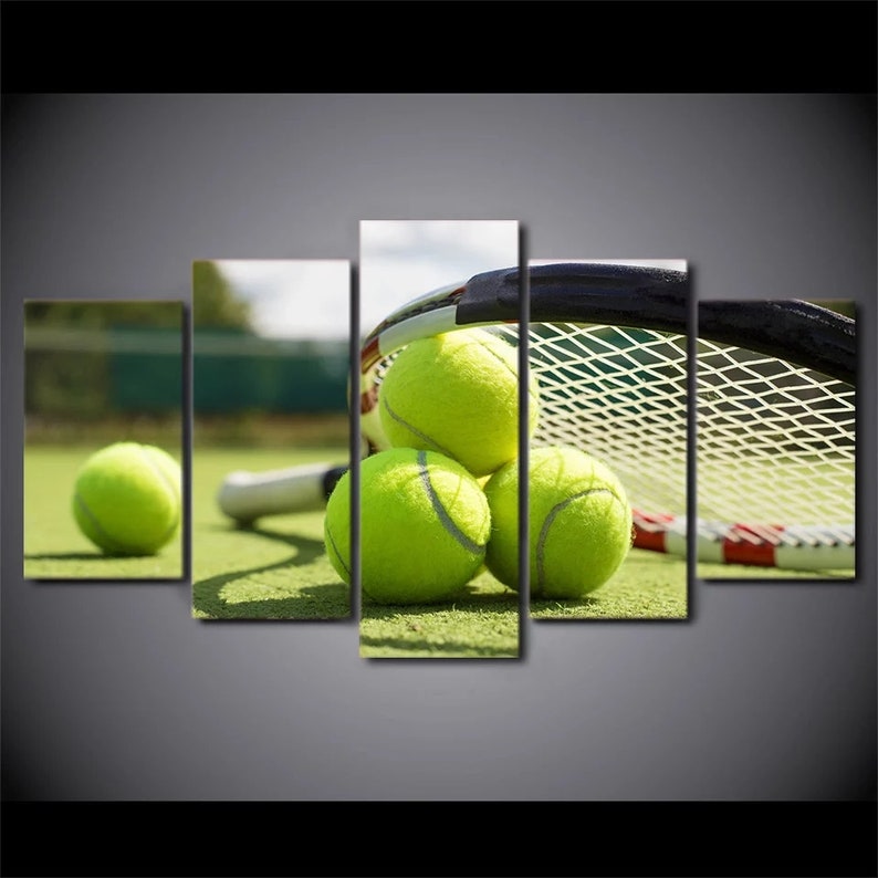 Tennis Wall Art Tennis Canvas Art Sports Wall Decor Sports Etsy