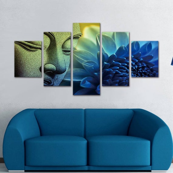 Buddha Canvas Art Wall Painting - Turquoise Buddha Canvas Wall Art Buddha Canvas Art Wall Painting - Turquoise Buddha Canvas Wall Art