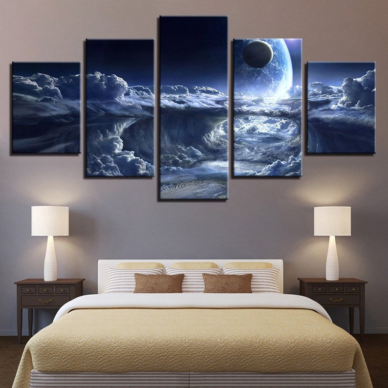 Wall Art Canvas Art Wall Decor Space Etsy