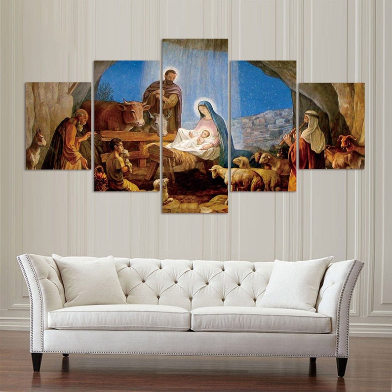 Birth Wall Art Canvas Decor - The Last Supper Multi Panel Canvas Wall Art Birth Wall Art Canvas Decor - The Last Supper Multi Panel Canvas Wall Art