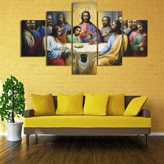 Last Supper Wall Art Decor - The Last Supper Multi Panel Canvas Wall Art Last Supper Wall Art Decor - The Last Supper Multi Panel Canvas Wall Art