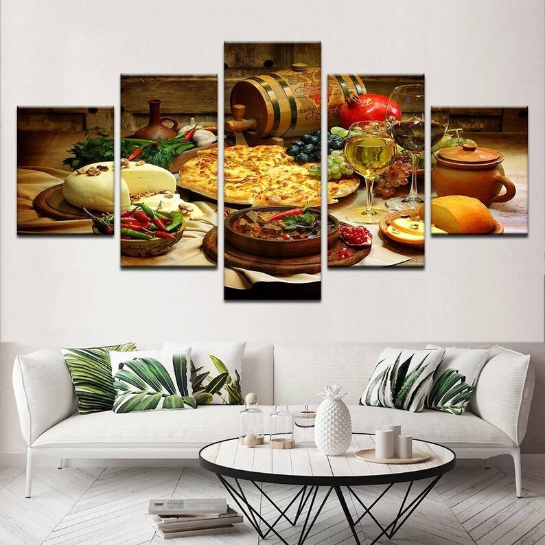 Food Wall Decor Food Canvas Art Restaurant Decor Kitchen Etsy