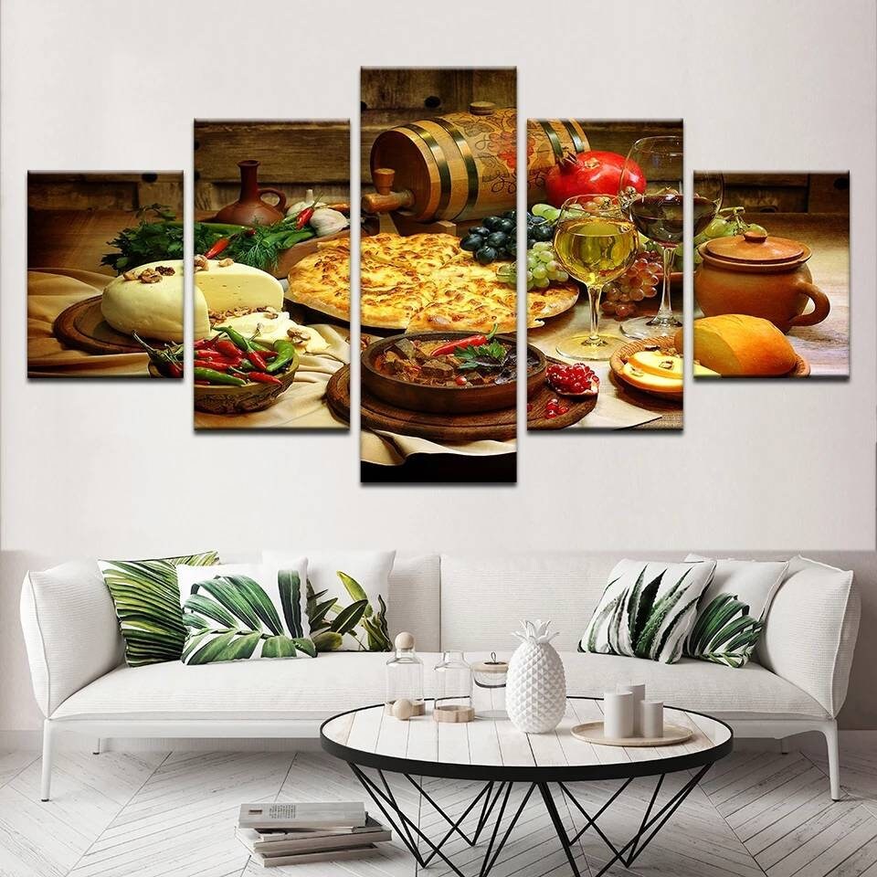 Food Wall Decor Food Canvas Art Restaurant Decor Kitchen Etsy