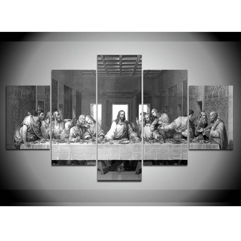 Last Supper Wall Art Last Supper Canvas Art Last Supper Wall Etsy