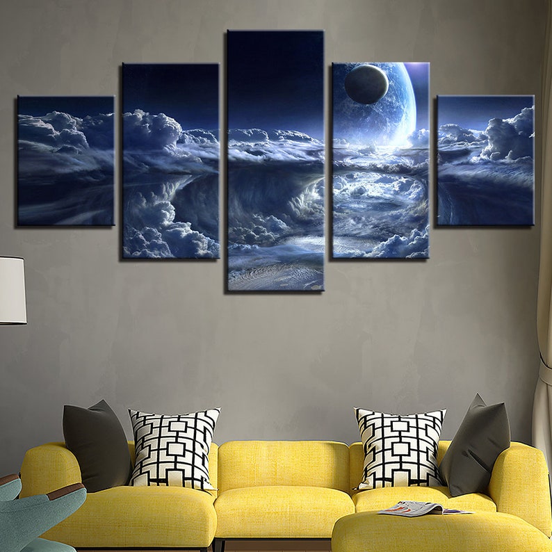 Wall Art Canvas Art Wall Decor Space Etsy