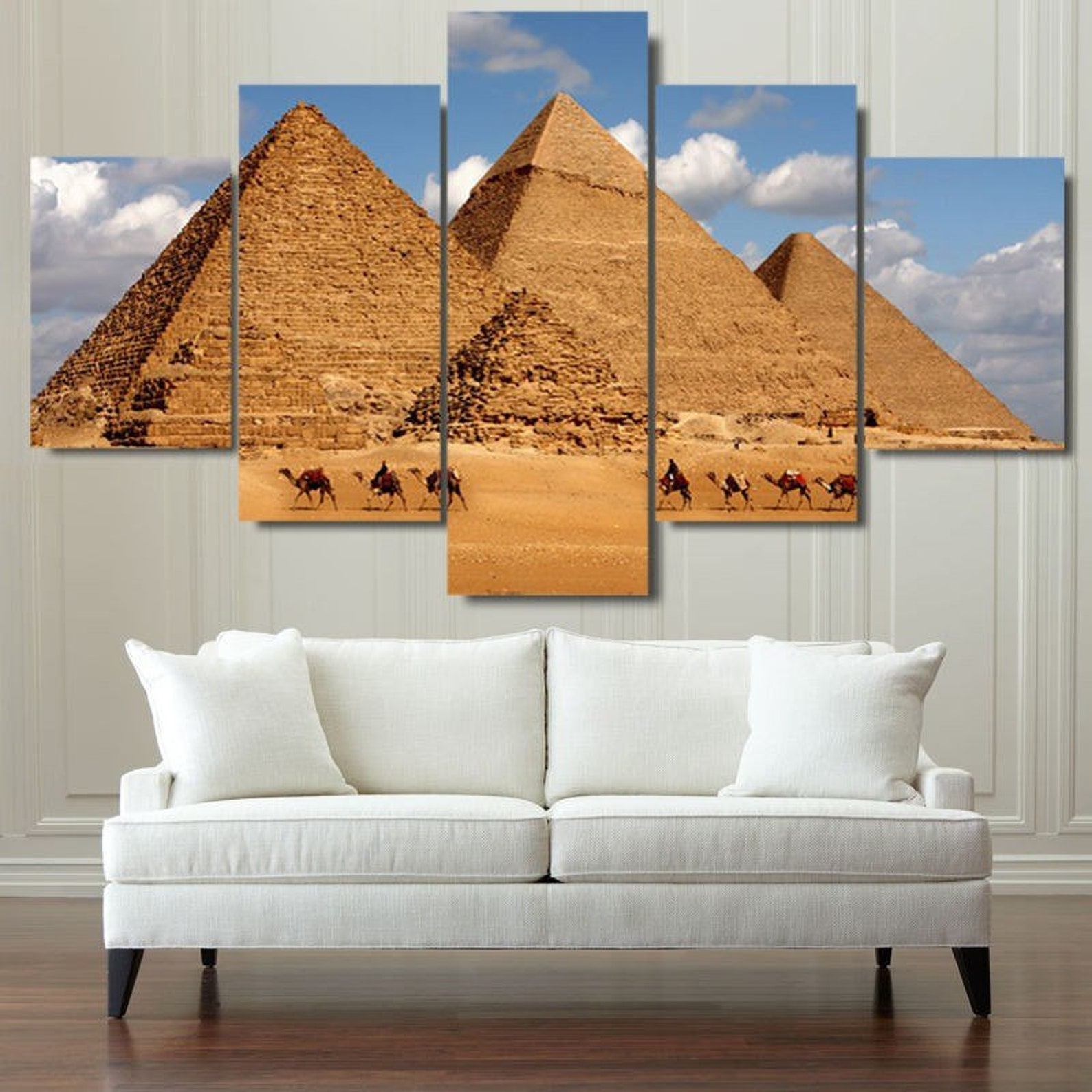 Pyramid Wall Art Egypt Canvas Art Egyptian Wall Decor Etsy