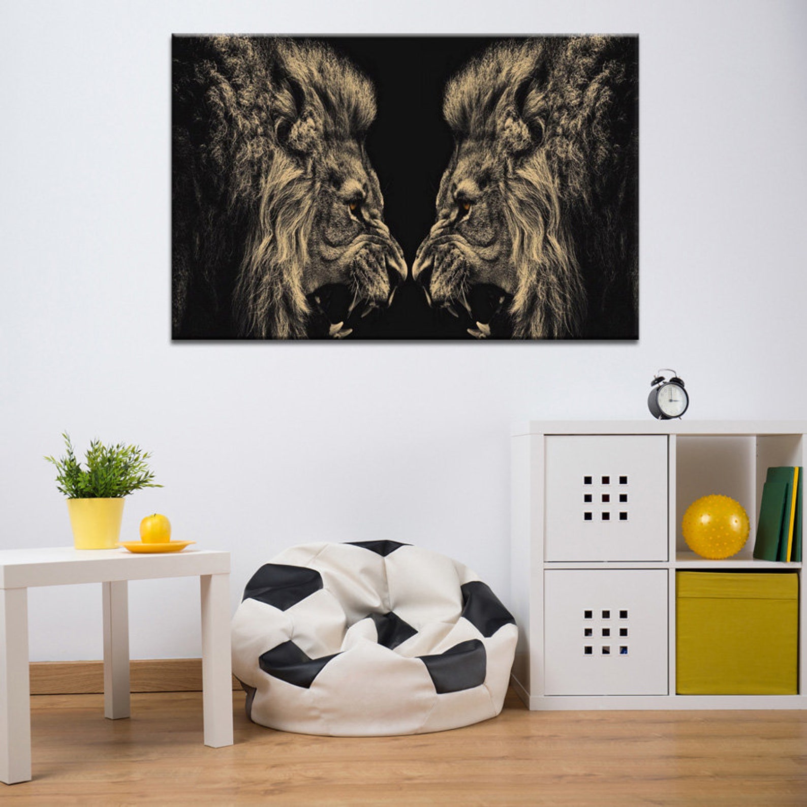 Lion Canvas Art Lion Wall Art Lion Reflex Canvas Print Lion Etsy