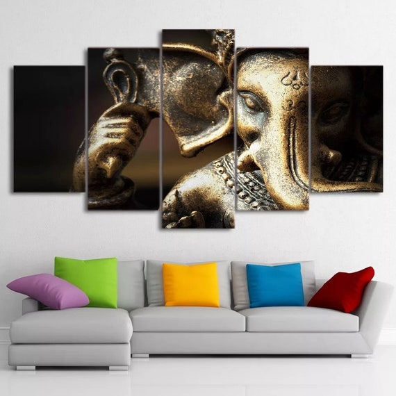 Ganesha Wall Art Ganesha Canvas Art Hindu Canvas Print Etsy