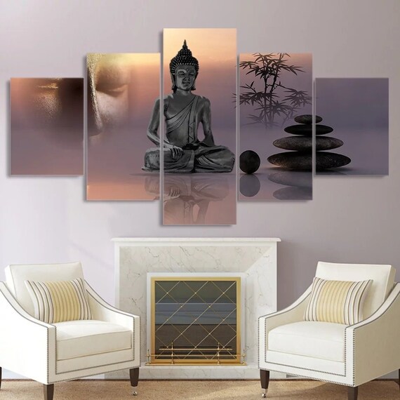 Buddha Wall Art Buddha Canvas Art Buddhism Canvas Set Etsy