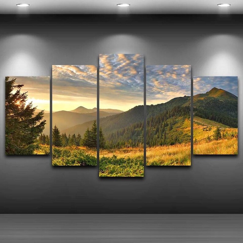 Large Landscape Wall Art Landscape Canvas Art Mountain Etsy