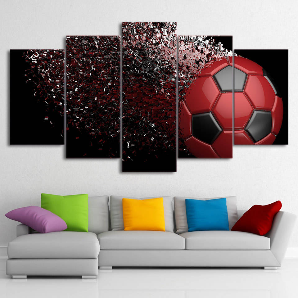 Large Soccer Canvas Art Soccer Wall Art Soccer Wall Decor Etsy