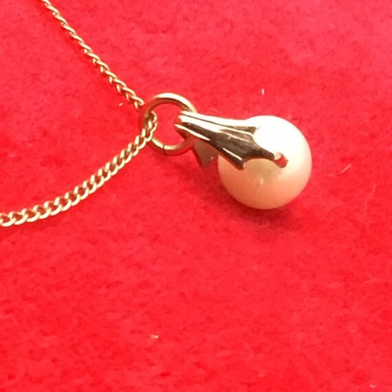 Cultured Pearl Drop Pendant Necklace, Gold Filled… - image 4