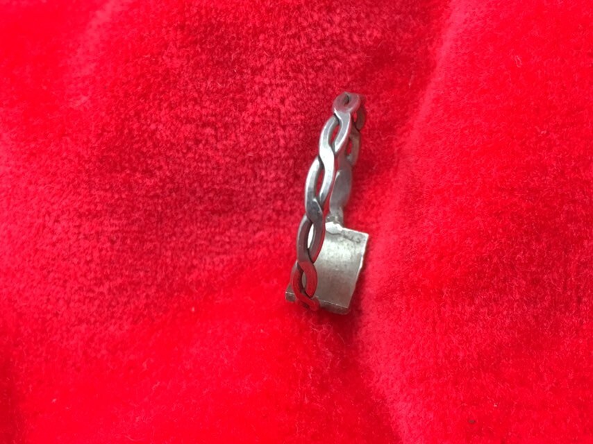 Bague Chevalière Art Déco Argent Sterling Vintage 1925 - Taille 61 - Poinçonnée Ancien