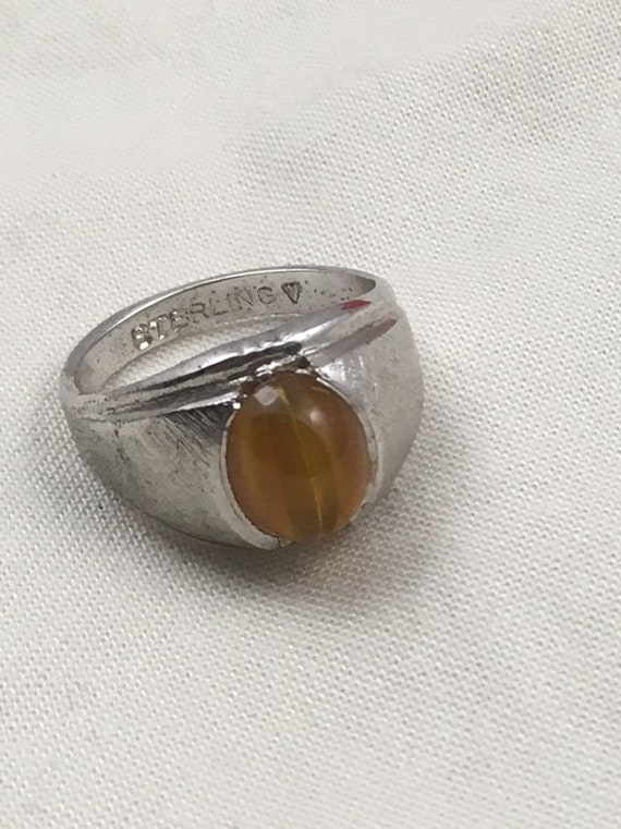 Tigers Eye and Sterling Silver Signet Ring by Varg
