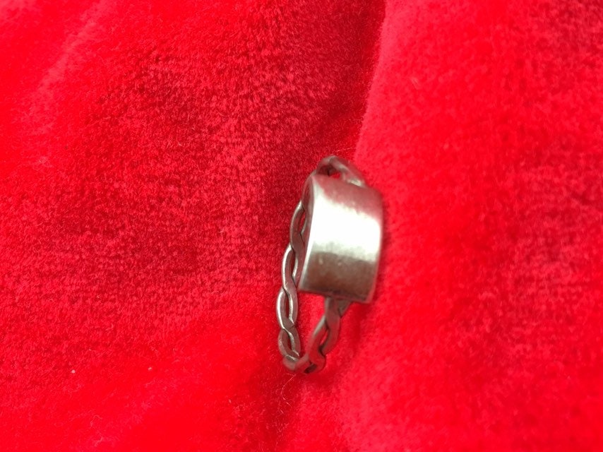 Bague Chevalière Art Déco En Argent Sterling 1925 - Taille 61 - Vintage Et Poinçonnée