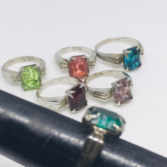 Vintage Solitaire Cocktail Rings by Vargas.  circ… - image 5