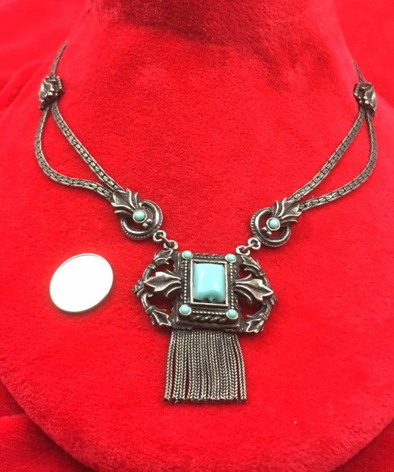 Egyptian Revival Necklace - Vintage 1920s, New Ol… - image 5