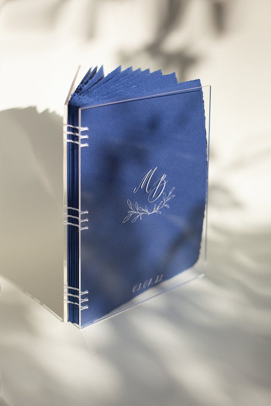 Acrylic wedding guest book with engraved Etsy