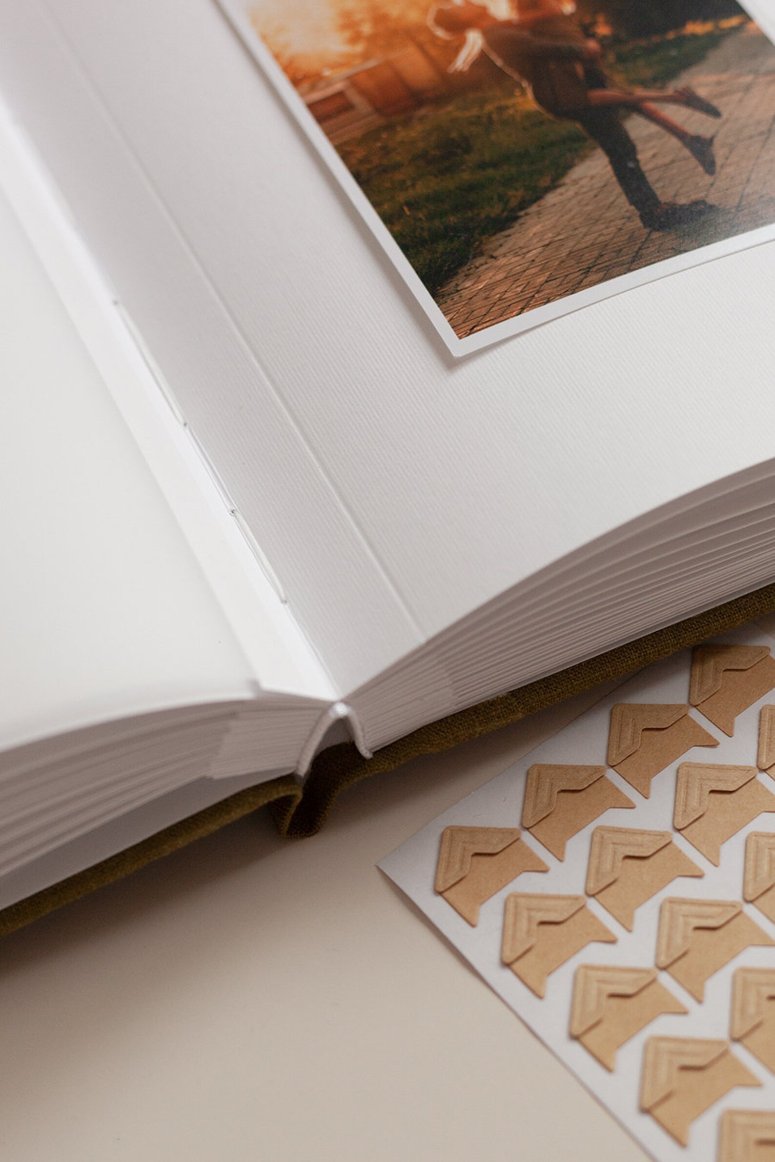 Photo album with linen cover and hand embroidery Etsy