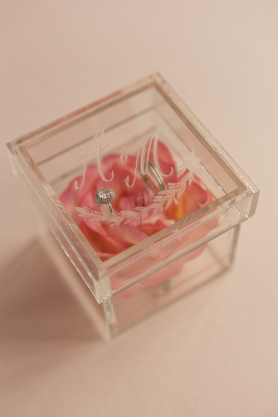 acrylic wedding ring box