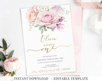 1st birthday invitations etsy