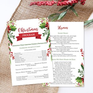 Christmas Program, Editable Template, Christmas Natividad